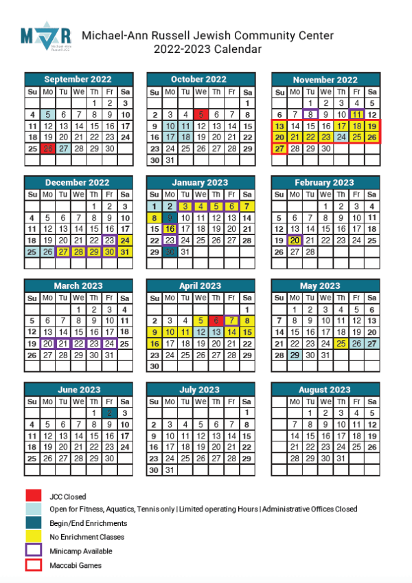 Jcc Academic Calendar - Customize and Print